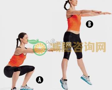 跳跃式深蹲