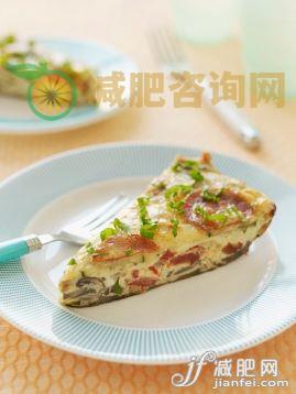 早餐,切片食物,菜肉煎蛋饼,摄影,蛋白卷_566206357_Slice of Frittata_创意图片_Getty Images China
