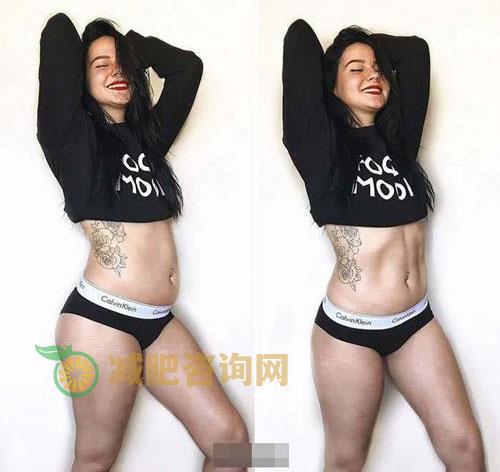 减肥对比照